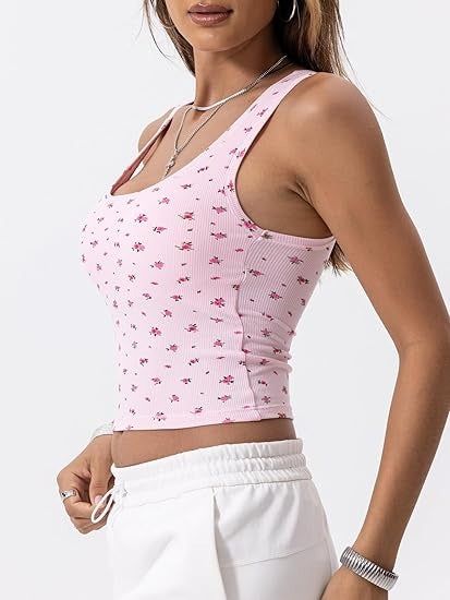 Crafted from a luxurious blend of 46% cotton, 46% rayon, and 8% spandex, this Cotton Rib Tank offers a soft touch and perfect stretch for all-day comfort. Featuring a square neck, fitted crop design, and chic contrast stitching, its double-layered breast area and removable pads provide ample support for bra-free wear. This versatile tank pairs seamlessly with yoga pants, shorts, skirts, jeans, and more, making it ideal for yoga, workouts, vacations, or casual wear. Transition easily from summer