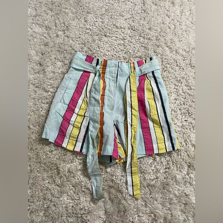 Brand New! Perfect Condition. No Stains Or Damage. Clean And Odor Free! Please See All Photos And Measurements In Photos. 4 Multicolor Bottoms With Tie Waist For Spring, Multicolor Tie Waist Bottoms For Spring, Spring Multicolor Bottoms With Tie Waist, Blue Shorts With Tie Waist For Spring, Blue Tie Waist Shorts For Spring, Multicolor Shorts For Day Out, Multicolor Short Bottoms For Day Out, Multicolor Short Length Bottoms For Day Out, Multicolor Vacation Bottoms With Tie Waist