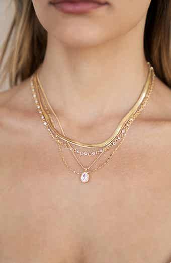 Ettika Freshwater Pearl Pendant Necklace | Nordstrom Layered Chains Gold, Layers Necklaces, Chain Types, Layer Jewelry, Gold Necklace For Women, Jeweled Collar, Xmas Wishlist, Necklace Stack, Gold Lariat Necklace