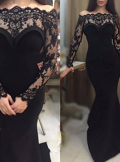 Evening Dresses Uk, Dress Display, Dark Wedding, Lace Mermaid, Satin Prom Dress, Gothic Dress, Black Wedding Dresses, Evening Dresses Elegant, Prom Dresses Lace