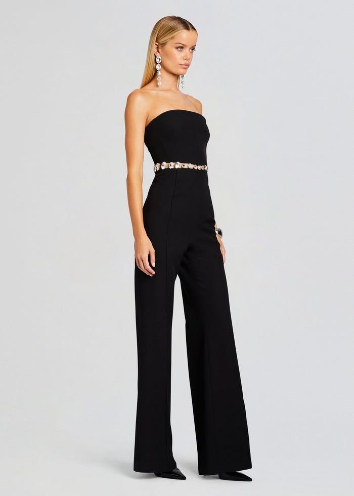 Fancy Jumpsuit, Black Strapless Jumpsuit, Black Tie Optional, Classy Jumpsuit, Australia Clothes, Jumpsuit Outfits, Destination Dress, Stylish Jumpsuit, Rehearsal Dress