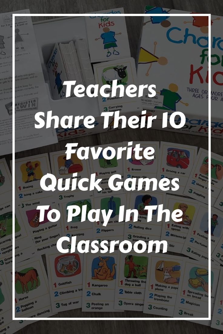 the teacher's share their 10 favorite quick games to play in the classroom