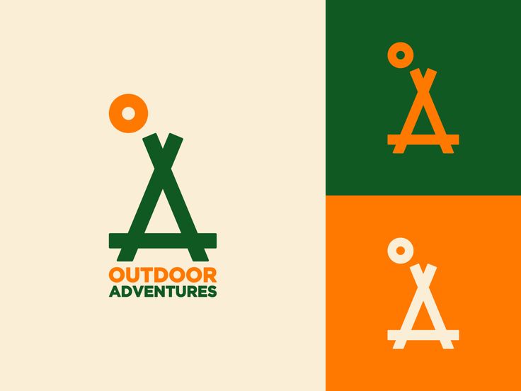 four different logos for outdoor adventures