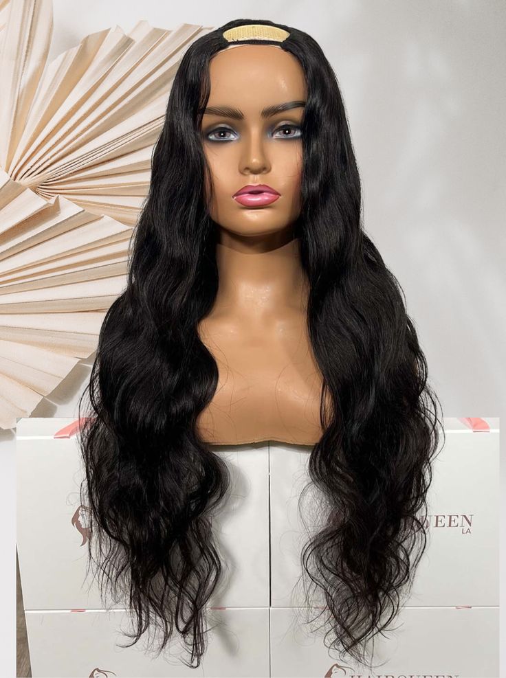 The Olivia Upart wig is a 100% human hair wig in black with a body wave texture. Available in 18" to 30" lengths. Features: Density: 180%Hair Color: 1B4 Clips to secureStretch CapAdjustable Straps Upart Wig, Wave Texture, 100 Human Hair Wigs, Queen Hair, Textured Waves, Wig Making, Human Hair Wig, Hair Wig, Body Wave