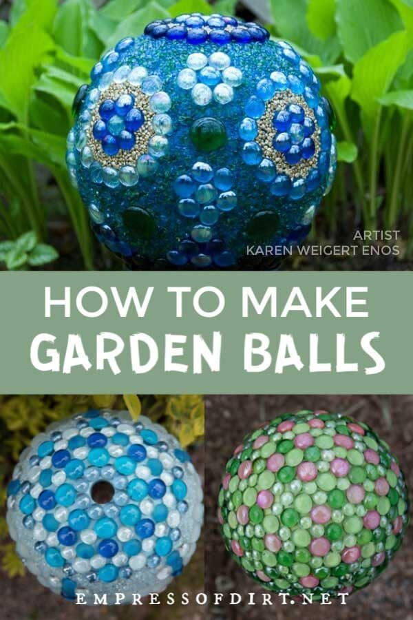 how to make garden balls out of glass beads