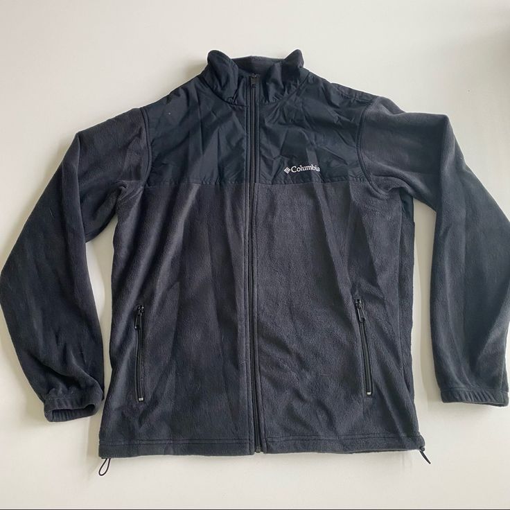 This Colombia Jacket Was Purchased Brand New, Still Great Used Condition. It Is A Medium Weight Fleece Jacket, Great For Chilly Days But Don’t Want Anything Too Bulky On. Has Full Zipper, And Pockets. Black Windproof Fleece Jacket For Outdoor Activities, Black Outdoor Fleece Jacket With Pockets, Black Fleece Jacket With Pockets For Outdoor, Black Long Sleeve Outerwear For Hiking, Black Fleece Jacket For Outdoor Activities, Black Fleece Outerwear For Outdoor Activities, Black Windproof Fleece Jacket For Hiking, Black Long Sleeve Fleece Jacket For Outdoor Activities, Winter Hiking Track Jacket With Long Sleeves