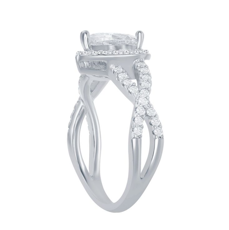 Sterling Silver Cubic Zirconia Cubic Zirconia Heart Cut Halo Ring For Promise, Heart Cut Crystal Ring With Cubic Zirconia Center Stone, Formal Heart Ring With Center Stone In Cubic Zirconia, Heart Shaped Cubic Zirconia Rings For Formal Occasions, Heart Shaped Cubic Zirconia Ring With Prong Setting, Heart-shaped Cubic Zirconia Ring With Prong Setting, Heart Cut Cubic Zirconia Ring With Halo Setting, Dazzling Heart Cut Promise Ring, Heart Cut Halo Ring With Center Stone For Promise