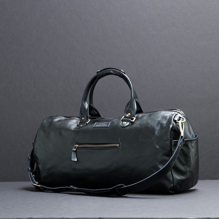 Brand New! This Bag Is Beautiful And Bomb Proof. Made In The Usa To Last A Lifetime. Luxury Black Tote Travel Bag, Luxury Black Travel Tote Bag, Luxury Black Travel Bag With Leather Handles, Luxury Black Duffle Bag With Removable Pouch, Luxury Black Duffle Bag For Daily Use, Luxury Black Duffle Bag, Luxury Black Satchel Travel Bag, Luxury Black Satchel For Everyday Use, Luxury Black Bag With Luggage Sleeve