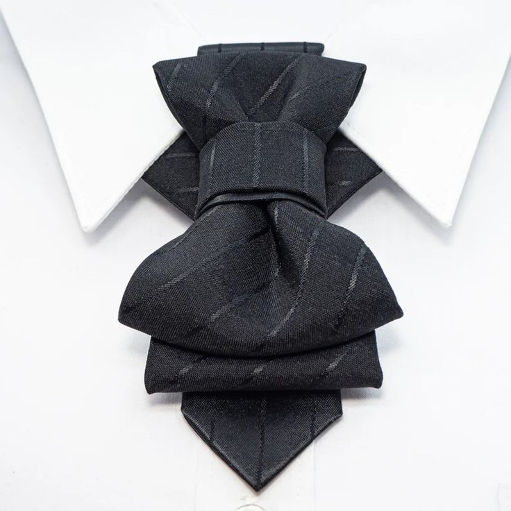 Black Wedding Bow Tie, Creative Necktie black Line, Groom Suit Black Tie - Etsy Luxury Black Ties For Office, Black Standard Tie With Bow, Black Tie For Black Tie Events, Luxury Bow With Decorative Design For Black Tie Events, Luxury Decorative Bow For Black Tie Events, Elegant Black Tie For Office, Elegant Black Office Ties, Black Bow Tie With Bow Tie Back, Dapper Black Bow With Ties