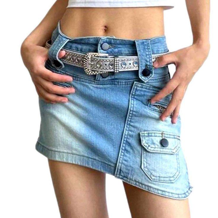 Take a step back in time and make a statement with our Y2K-inspired sanded denim mini skirt from the 2023 Spring-Summer Collection! This medium-waist skirt with buttons closure brings a unique blend of vintage vibes and modern fashion. making it the perfect addition to your wardrobe.Why You'll Fall In LoveThis one-of-a-kind skirt is sure to turn heads! It offers a unique sanded finish that gives it an eye-catching texture. and its Y2K-style printed prints add a touch of artistic trend. Don't for Y2k Mini Skirt With Belt Loops For Spring, Y2k Spring Mini Skirt With Belt Loops, Spring Y2k Mini Skirt With Belt Loops, High Rise Y2k Skort, Trendy Summer Denim Skirt, Fitted Mid-rise Denim Skirt For Summer, Trendy Light Wash Mid-rise Mini Skirt, Trendy Mid-rise Medium Wash Skirt, Trendy Medium Wash Mid-rise Skirt