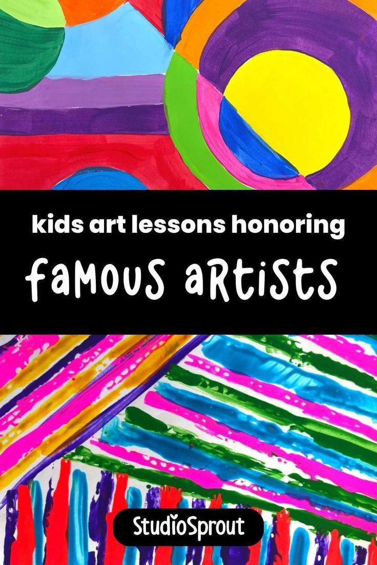 kids's art lessons honoring famous artists are fun and easy to do with the kids