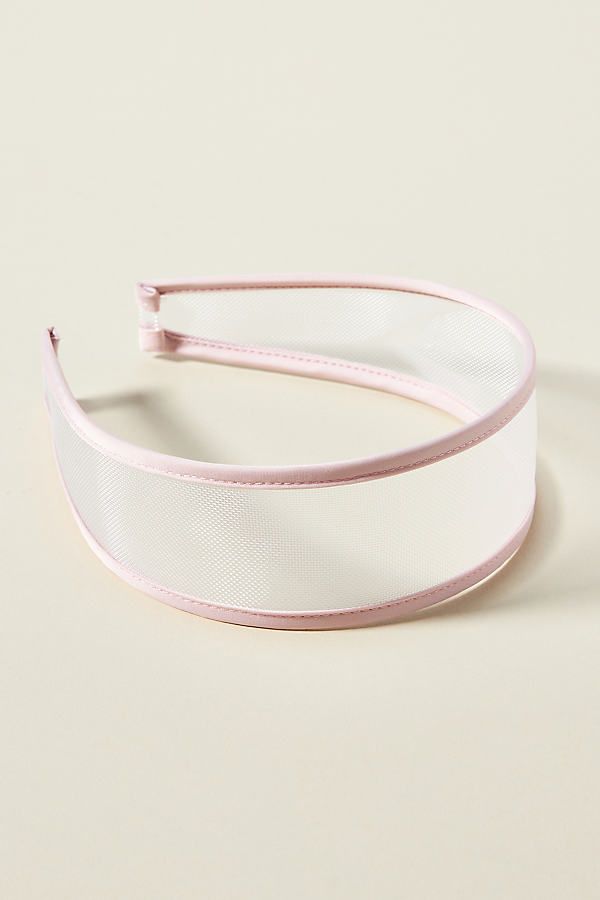 Polyester, iron Imported | Sheer Netting Headband by Anthropologie in Pink, Women's, Polyester/Iron Mesh Headband, Pink Headband, Pink Headbands, 50 Fashion, Hair Accessories Headbands, Beauty Brand, Costume Design, Design Inspo, Things To Buy