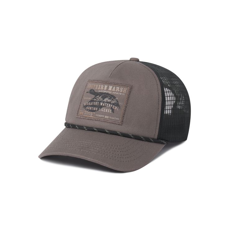 Iron  Gray Outdoor Mesh Hat With Flat Bill, Mesh Flat Bill Hat For Outdoor, Outdoor Trucker Snapback Hat With Mesh Back, Trucker Snapback Hat With Mesh Back For Outdoor, Outdoor Cap With Mesh Back, Mesh Back Cap For Outdoor, Outdoor Mesh Back Cap, Outdoor Baseball Cap With Mesh Back And Curved Brim, Outdoor Flat Bill Trucker Hat With Mesh Back