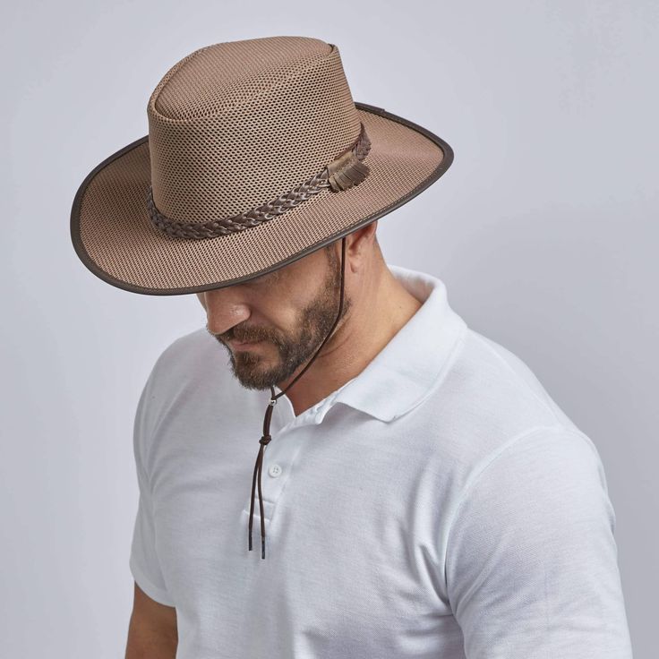 Soak up the sun without sacrificing your comfort in our Solair Soaker Mesh Mens Sun Hat. This hat is the ideal Summer hat. Water-resistant with a soakable liner to keep you cool during the hottest of days. Dunk it in an ice chest in the heat of the summer, and you will be the coolest in your crew! American Hat Makers, Mens Sun Hats, Ice Chest, Soak Up The Sun, Wide Brim Sun Hat, The Other Guys, Quality Hats, Summer Hat, Summer Hats