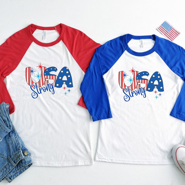 Memorial Day is here!! Who doesn't love a Raglan t-shirt?! Stylish & comfy! Memorial Day shirt, Memorial Day tshirt, United States of America shirt, USA shirt, USA tshirt Depending on the color, these shirts can be a blend of cotton, polyester, and rayon. The collar is ribbed knitting for improved durability. The sides have seams to provide structural support. **52% airlume combed and ring-spun cotton, 48% polyester (fiber content may vary for different colors) **Light Fabric **Tear-away label **Runs smaller than usual (size up) 4th Of July Fun Style T-shirt With Letter Print, 4th Of July Fun T-shirt With Letter Print, Fun 4th Of July T-shirt With Letter Print, Fun Independence Day T-shirt With Letter Print, Cute Independence Day T-shirt With Graphic Print, Cute Independence Day Graphic Print T-shirt, Cute Independence Day Graphic T-shirt, Funny Pre-shrunk T-shirt For 4th Of July, Fun 4th Of July Shirt With Letter Print