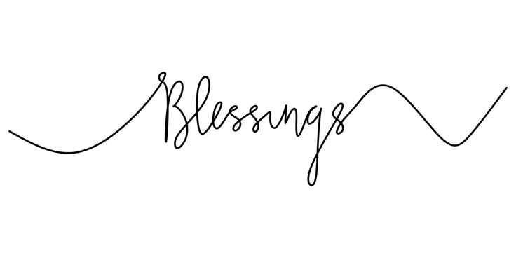 the word blessing written in cursive handwriting