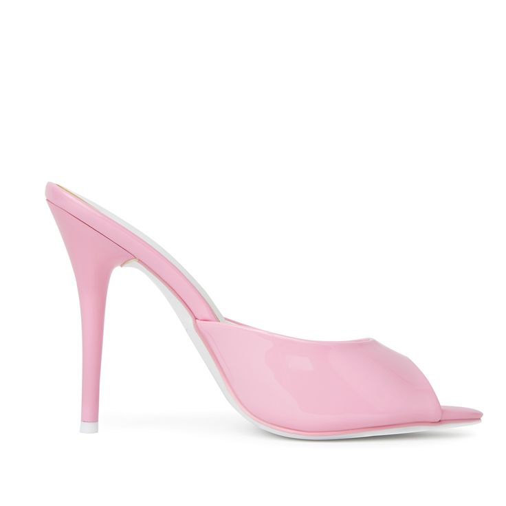 The Ford is a minimal mule that will garner all the attention. Pink Patent Vegan Leather with a classic open toe front and angled 4.5" heel. Sexy but comfortable! Size and Fit Information: U.S. Sizing Available in whole and half sizes Runs true to size, but some customers size up a half size since it is an open back (Note: Not using leather and other materials from animals significantly reduces environmental impact, however, we acknowledge that synthetic alternatives are not without environmenta Trendy Open Toe Mules With 4-inch Heel, Modern Fitted Mules With 4-inch Heel, Sleek Open Toe Heels With 4-inch Heel, Modern Open Toe Mules With 4-inch Heel, Formal Open Toe Mules With 4-inch Heel, Pink Mules With 4-inch Heel For Spring, Classic Spring Mules With 4-inch Heel, Classic Mules With 4-inch Heel For Spring, Fitted Mules With Sculpted High Heel