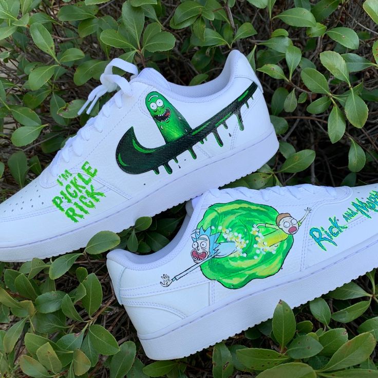 Made To Order Nike Air Force 1 Nike New With Tag Ship’s Approximately 1-2 Weeks High Quality Paint - Will Not Crack Or Chip Rick And Morty Shoes, Neon Nike Shoes, Custom Shoes Men, Nike Shox Shoes, Air Force 1 Nike, Air Force One Shoes, Custom Nike Air Force 1, Custom Sneakers Diy, Custom Nike Air Force