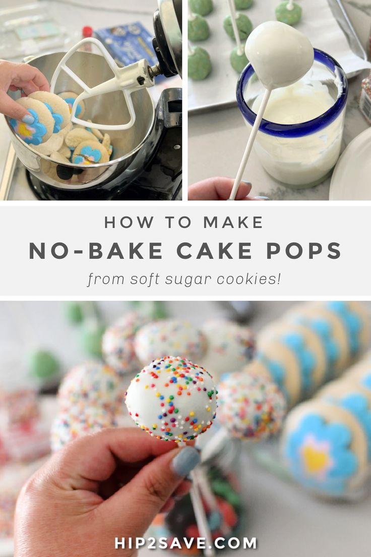 how to make no - bake cake pops from soft sugar cookies