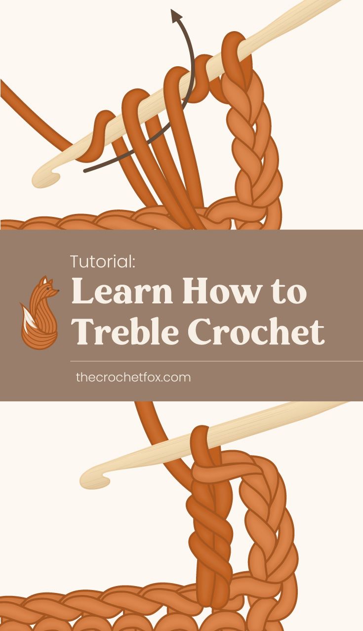 the crochet pattern with text overlay that reads, learn how to treble crochet