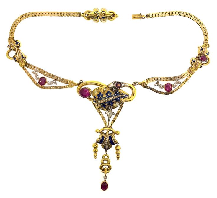 WOW English Victorian Snake Necklace Diamond Ruby Pearl Enamel 18K yellow gold | eBay Antique Yellow Gold Necklace With Cabochon, Luxury Oval Jewelry For Opera, Antique Yellow Gold Jeweled Necklaces, Antique Yellow Gold Necklaces With Jewels, Antique 22k Yellow Gold Jewelry, Victorian 22k Yellow Gold Jewelry, Collectible Yellow Gold Necklaces With Gemstone, Exquisite Yellow Gold Cabochon Jewelry, Traditional Cabochon Necklace For Formal Occasions