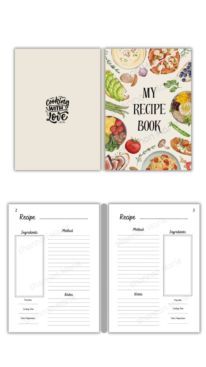 the recipe book is open and ready to be used