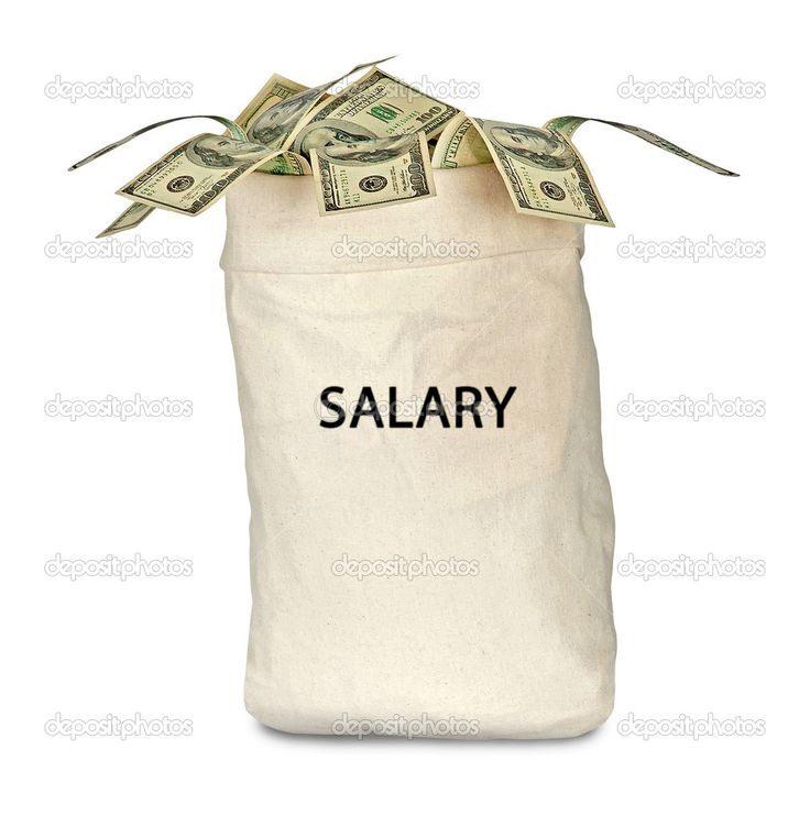 a bag full of money with the word salar written on it