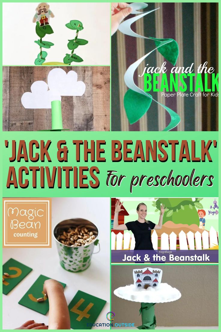 jack and the beanstak activities for preschoolers to do with each other, including letter