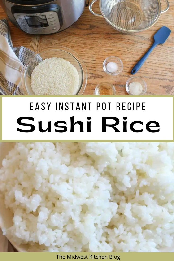 an easy instant pot recipe for sushi rice is the perfect way to make it at home