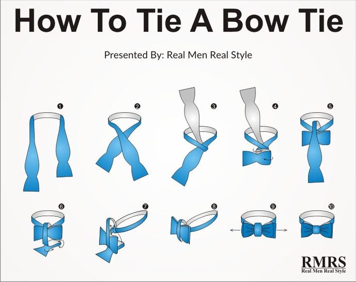 how to tie a bow tie Cool Tie Knots, Tie A Bow Tie, Simpul Dasi, Bow Tie Knot, Make A Bow Tie, Tie A Necktie, Real Men Real Style, Fashion Infographic, Neck Tie Knots