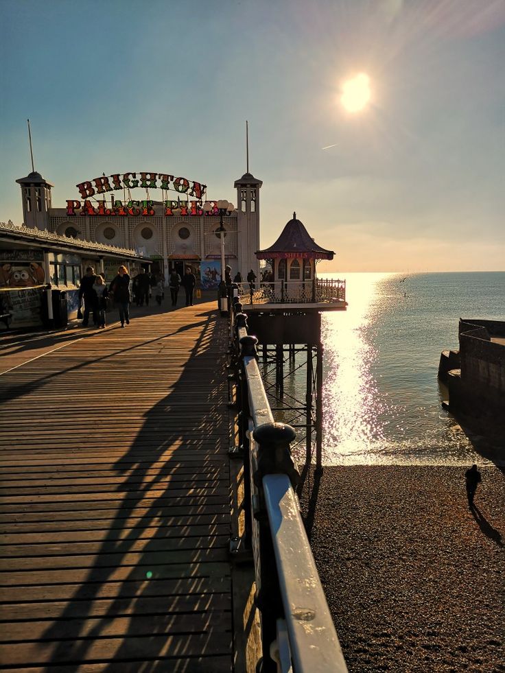 the pier at brighton beach on a sunny day