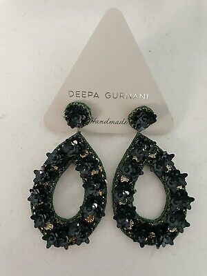 Deepa Gurnani Anthropologie Earrings Sequin Beaded Floral Dangle Teardrop Black | eBay Green Teardrop Beaded Earrings For Party, Embellished Summer Jewelry, Evening Beaded Earrings With Dangling Beads, Embellished Dangle Beaded Earrings For Party, Embellished Beaded Dangle Earrings For Party, Beaded Teardrop Earrings For Summer, Summer Beaded Teardrop Earrings, Elegant Teardrop Earrings For Summer Parties, Party Beaded Earrings With Dangling Beads