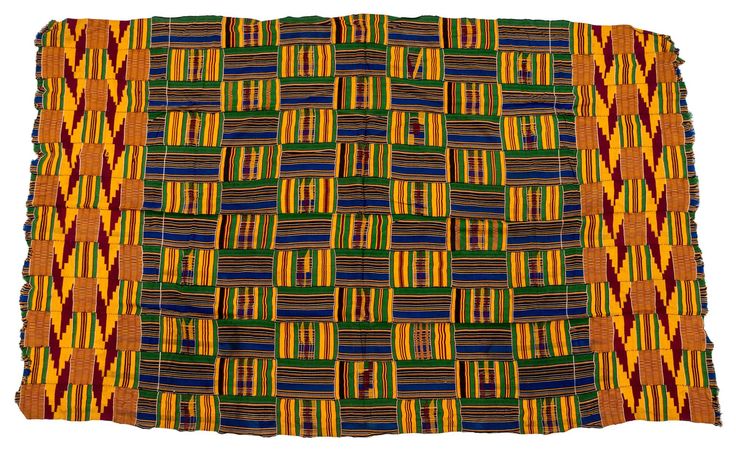 Admire the rich colorful beauty of this authentic vintage Ghanaian Kente Cloth. Woven from cotton, handmade textiles such as this play a central role in the artistic tradition of many West African countries where they are traditionally worn as clothing. Kente cloths are made by the Akan people and were traditionally used solely for royal courts and prestigious occasions. Look carefully and you will see that each piece has its own unique and distinctive pattern. This colorful and vibrant fabric can be used for all kinds of unique design projects. Use it as a table cloth, wall hanging, to make custom clothes, or simply as a colorful accent for your favorite room. This cloth measures approximately 40-44 x 71-75" and is one of a kind. You will receive the exact cloth shown in the photograph! Multicolor Folk Traditional Wear With Woven Motifs, Multicolor Folk-style Traditional Wear With Woven Motifs, Folk Style Traditional Wear With Woven Motifs, Multicolor Cotton Fabric With Woven Motifs, Multicolor Woven Motifs Cotton Fabric, Multicolor Woven Cotton Fabric With Motifs, Traditional Multicolor Habesha Kemis For Festivals, Traditional Multicolor Habesha Kemis For Ceremonies, Multicolor Habesha Kemis With Traditional Patterns