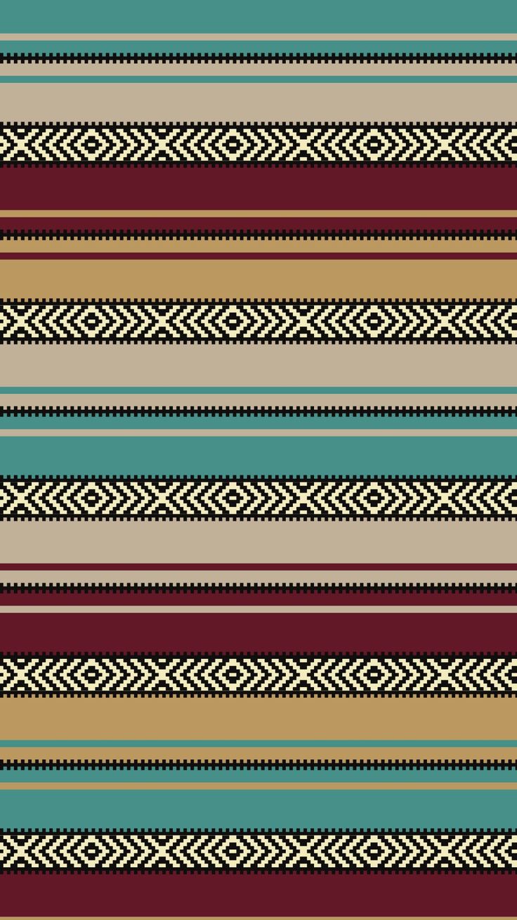 a striped pattern with different colors and patterns on the bottom, in brown, blue, green