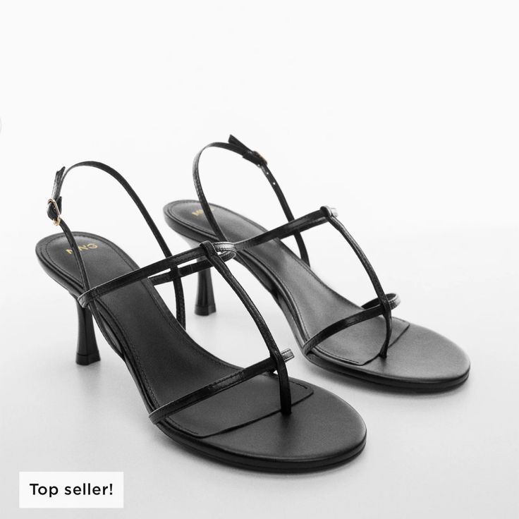 Mango Goatskin Leather Strappy Sandals With 1.18 Inch Heel Nwt Size 37 / 6.5 Composition, Origin And Care Guidelines Shoeupper: 100% Goat Leather. Lining: 100% Goat Leather. Insole: 90% Polyester. 10% Polyurethane. Sole: 100% Rubber. Fixing Sole: 100% Glued. Formal T-strap Sandals With Round Toe, Evening Synthetic T-strap Sandals, Chic T-strap Sandals With Round Toe, Sleek Strappy Leather Heels, Trendy T-strap Sandals With Heel Strap, Chic T-strap Sandals With Toe Post And Buckle Closure, Sleek Sandals With Padded Heel And Toe Post, Sleek Leather Strappy Sandals, Elegant Synthetic Toe Post Sandals