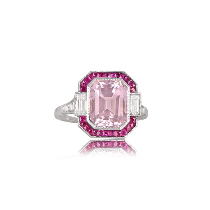 12792_TVT Pink Diamond Gemstones With Accents, Luxury Pink Gemstone With Center Stone, Elegant Pink Gia Certified Diamond Ring, Elegant Gia Certified Pink Diamond Ring, Luxury Pink Platinum Rings, Luxury Pink Diamond Gemstone Ring, Elegant Pink Diamond Ring In Platinum, Luxury Pink Gemstones For Wedding, Pink Platinum Rings With Gemstones