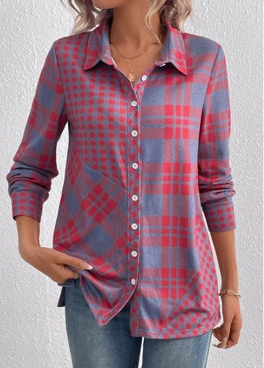 Color:Red;Size:S;Size:M;Size:L;Size:XL;Size:XXL;Package Contents:1 X Blouse;Occasion:Other;Style:Casual; Red Collared Top For Fall, Red Buttoned Tops For Fall, Red Button Closure Shirt For Fall, Casual Red Blouse With Buttons, Red Shirt With Button Closure For Fall, Casual Red Top With Buttons, Red Shirt With Casual Collar For Fall, Red Blouse With Button Closure For Fall, Red Button Closure Blouse For Fall