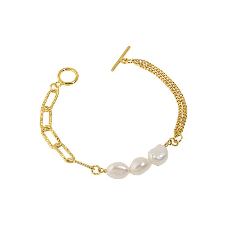 Baroque Bracelet is a captivating blend of classic charm and modern elegance. Crafted with attention to detail, this bracelet features unique baroque-inspired elements that add a touch of sophistication to any look. The timeless design makes it a versatile accessory for both casual and formal occasions. Elevate your style effortlessly with the understated beauty of our Baroque Bracelet, a must-have addition to your jewelry collection. Main Stone: Natural Pearl Main Stone Size: 8mm Main Stone Qua 18k Gold Bracelet, Natural Pearl, Bracelet Argent, Pearl Chain, Sterling Silver Bracelet, Silver Pearls, Baroque Pearls, Natural Pearls, Luxury Jewelry