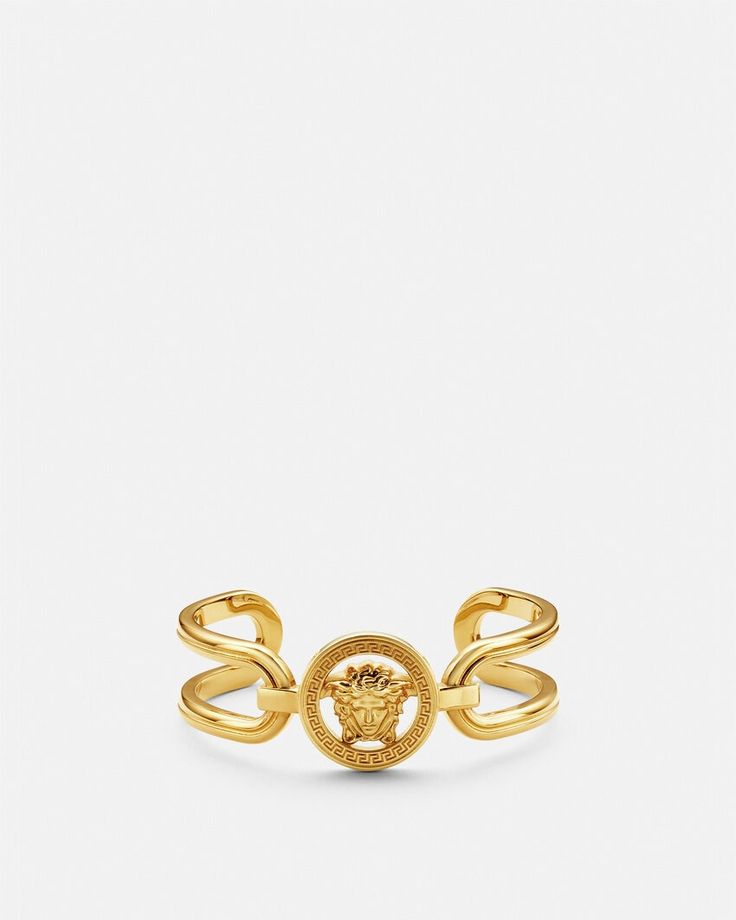 Medusa '95 Cuff Bracelet Gold | Versace US Versace Bracelet, Cuff Bracelet Gold, Fools Gold, Versace Jewelry, Versace Gold, Jewelry Sale, Versace Accessories, Gold Bracelet Cuff, Open Design