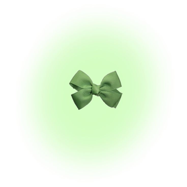 a green bow on a white background