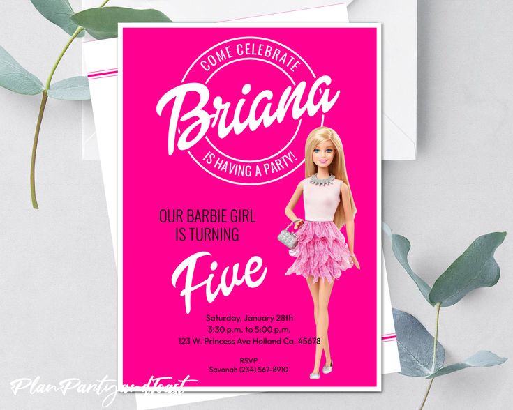 Barbie Party Invitations, Barbie Birthday Invitation, Barbie Invitation, Barbie Birthday Invitations, Barbie Invitations, S Png, Barbie Birthday Party, Barbie Theme, Barbie Birthday