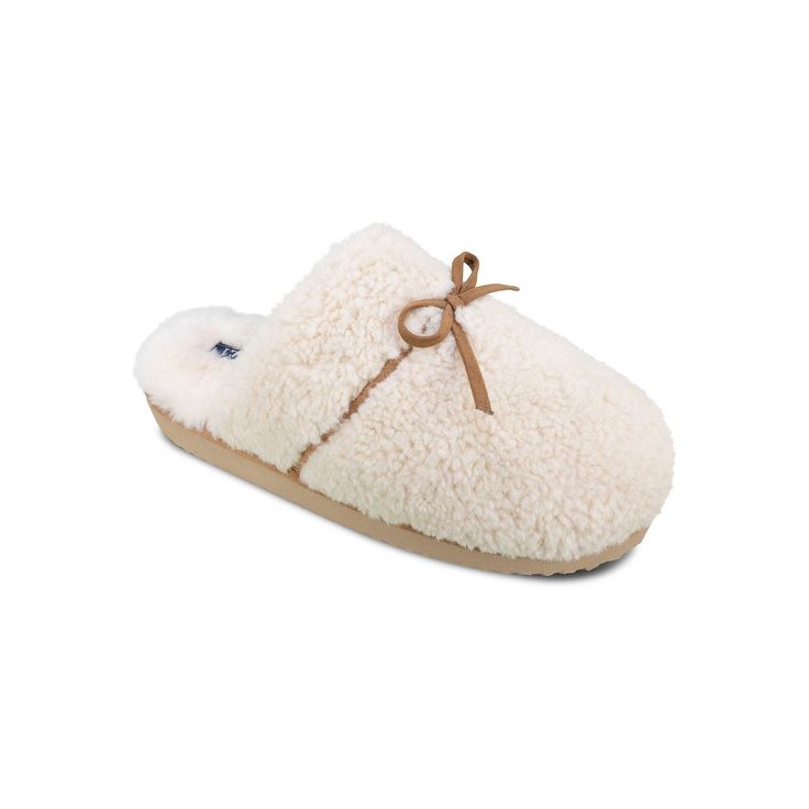 Step into a comfortable design with these IZOD Dana women's sherpa scuff slippers. Step into a comfortable design with these IZOD Dana women's sherpa scuff slippers. SHOE FEATURES Bow accent Soft sherpa upperSHOE CONSTRUCTION Polyester upper, lining and insole TPR outsoleSHOE DETAILS Round toe Slip-on Padded footbed Spot clean Size: Medium. Color: White. Gender: female. Age Group: adult. Elegant Slippers, Womens Sherpa, Ugg Slippers, Comfortable Design, Swag Shoes, Christmas Wishlist, Color Ivory, Slide Slipper, Womens Slippers