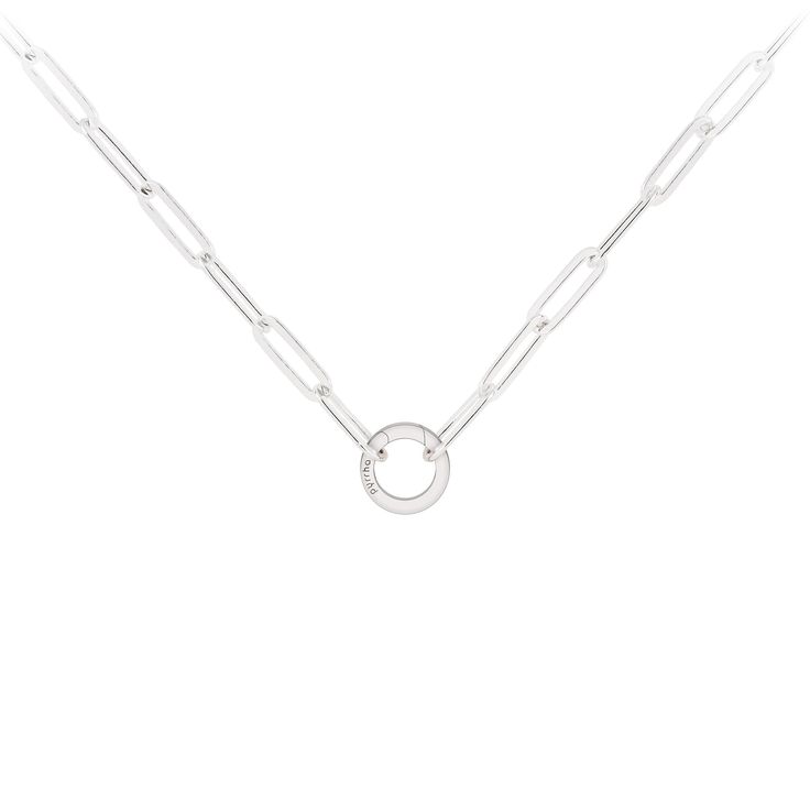 This Sterling Silver Paperclip Chain can be worn as a standalone necklace or paired with a Pyrrha Talisman. The width of this chain is 4.7mm. Everyday Pendant Chain Necklace With Paperclip Chain, Everyday Pendant Necklace With Paperclip Chain, Sterling Silver Necklaces With Adjustable Chain, Sterling Silver Link Necklace With Adjustable Chain, Timeless Link Necklace, Silver Paperclip Box Chain Necklace, Sterling Silver Link Charm Necklace, Classic Paperclip Necklace With Silver Chain, Sterling Silver Link Chain Charm Necklaces