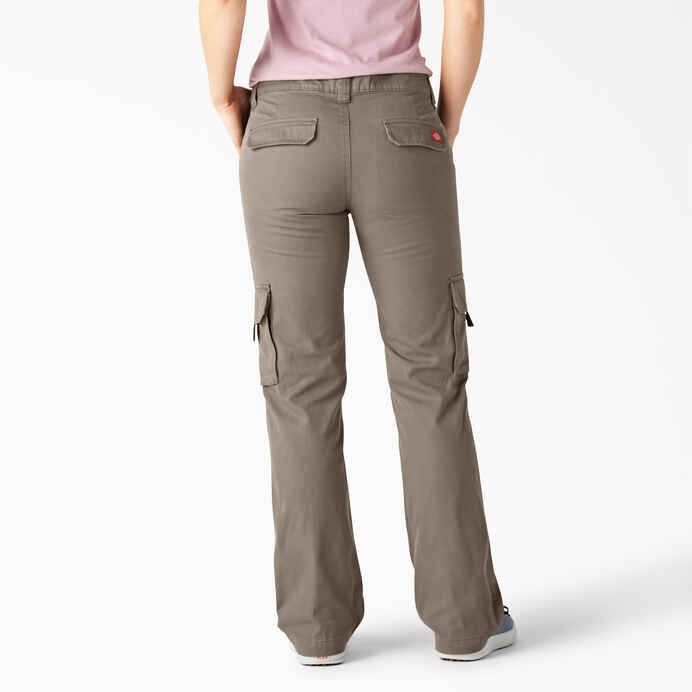 Women's Cargo Pants | Relaxed, Straight | Dickies - Dickies US Outdoor Work Pants In Cargo Style With Relaxed Fit, Relaxed Fit Cargo Work Pants For Outdoor, Fitted Cargo Pants With Cargo Pockets For Workwear, Fitted Cargo Pants With Flap Pockets For Workwear, Khaki Full-length Cargo Jeans For Work, Utility Cargo Pants For Work, Utility Cargo Style Work Pants, Straight Leg Cargo Bottoms For Outdoor Work, Work Pants With Cargo Pockets