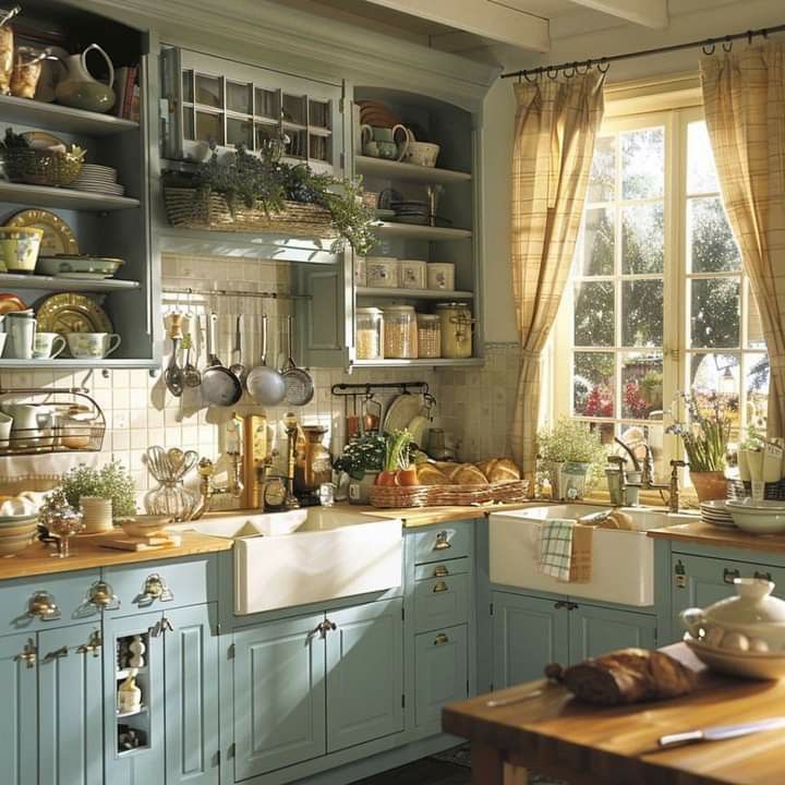 a kitchen filled with lots of counter top space