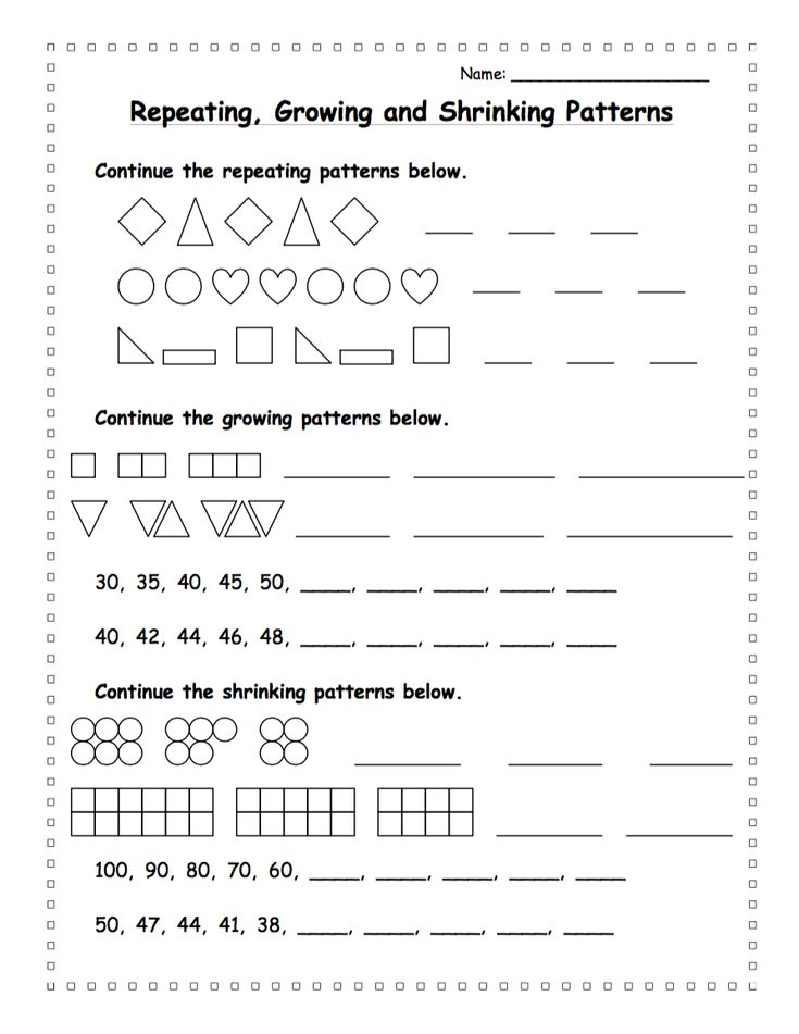 Repeating, Growing and Shrinking Patterning Quiz with Answers | 2nd grade math worksheets, Math patterns, Math patterns activities Pattern Worksheet For Class 3, Grade 2 Patterning Activities, Growing Patterns Grade 2, Pattern Worksheet Grade 2, Math Patterns Activities, Patterns Activities, Growing Patterns, Number Patterns Worksheets, Patterns Worksheet