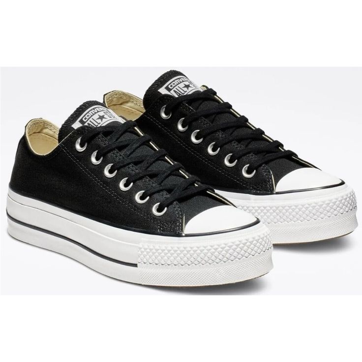 Converse Women's Chuck Taylor Lift Platform Canvas Low Top Sneakers Shoes Sz Us 7 Uk 5 - These Run A Half Size Large Rise Above “Everyday” In These Platform Chucks. A High Sole Gets You Closer To The Clouds, While Ultra-Comfy Foam Helps You Feel Like You’re Walking On Them. Plus, Classic Canvas In Pairs-With-Anything Colors Keeps Your Style Grounded Like Only Chucks Could. - Durable Canvas Upper For That Classic Chucks Look And Feel - Eva Foam Has A Lightweight Feel - Elevated 1.5” Platform For Added Height - Iconic All Star Tongue Label And License Plate - Eva Cushioning For Comfort Sku: 560250f Platform Chucks, Converse Outfits, Converse Star, Rise Above, Low Top Sneakers, Eva Foam, Womens Converse, Business Casual Outfits, Sneakers Shoes