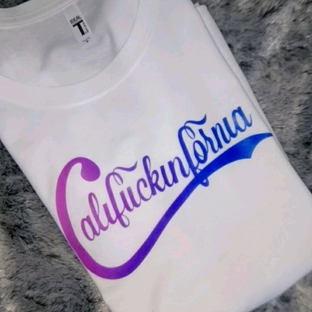 California Cali Tshirt Black White Or Gray Unisex Or Women's Fitted Custom Tees Other Sizes Styles & Colors Available Upon Request Pls Message Trendy Purple T-shirt With Logo Print, Trendy Purple Tops With Logo Print, Trendy White T-shirt With Name Print, Trendy White Shirt With Name Print, Trendy Purple Slogan T-shirt, Trendy Purple Shirt With Letter Print, Purple Crew Neck Top With Name Print, Custom Tees, Cali