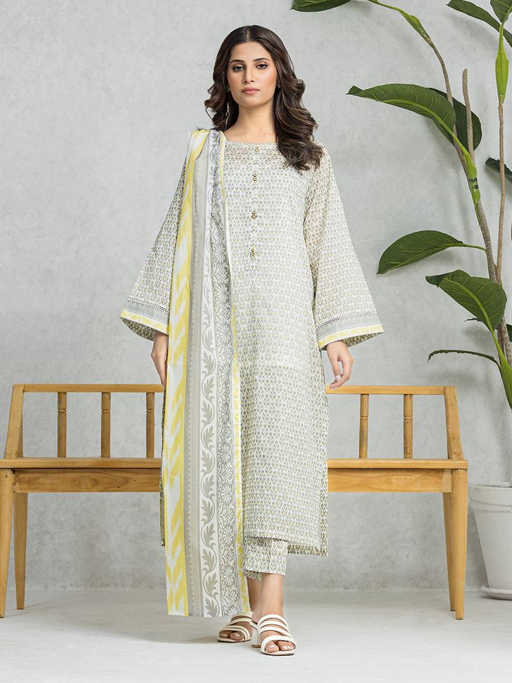 Brand: edenrobe Product: EWU24A1-29003-3PCollection: Allure Lawn Unstitched - Spring Summer CollectionFabric: Lawn DESIGN DETAILS: 3M Printed Lawn Shirt 2.5M Printed Lawn Dupatta 1.8M Dyed Trouser DISCLAIMER:* Lining, Laces, and Tassels are not included in unstitched variants.* Embellishment items in stitched outfits are subject to market availability.* The actual colors of the outfit may vary from the colors being displayed on your device. CARE INSTRUCTIONS: Extra Fabric Has Been Used For Shoot Unstitched Elegant Cotton Lawn Suit, Unstitched Cotton Lawn Suit With All Over Print, Edenrobe Allure Lawn Suit, Unstitched Cambric Lawn Suit With Digital Print, Semi-stitched Floral Cambric Lawn Suit, Lawn Design, Lawn Shirts, Fabric Stores Online, Extra Fabric