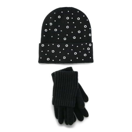 This Madden NYC Grommet Rhinestone Studded Beanie with Cuffed Glove in Black is the perfect gift to give for this Holiday season! This super cute set includes a grommet studded beanie and supersoft cuffed glove. This set makes the perfect gift to give to either yourself, or someone else! Size: One Size.  Gender: female.  Age Group: adult. Scarf Face Mask, Madden Nyc, Winter Hats Beanie, Women's Beanie, Touch Screen Gloves, Winter Hats For Women, Winter Beanie, Knit Beanie Hat, Warm Scarf